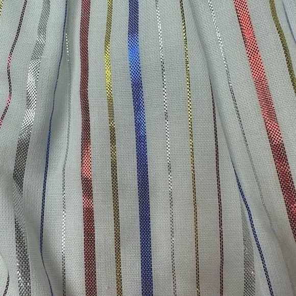 Pastourelle By Pippa & Julie White Striped Glitter Romper Size 24 months - Picture 3 of 5